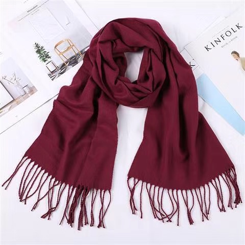 2024 Autumn and winter models solid colour scarf