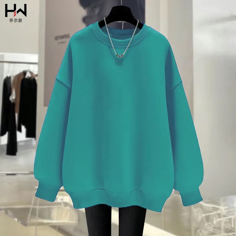 Ladies Round Neck Sweatshirt Women Autumn Long Sleeve Top